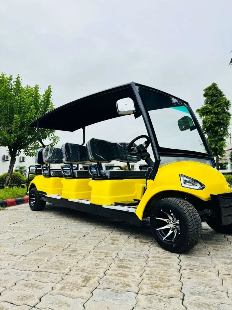 8 seater yellow elara golf cart