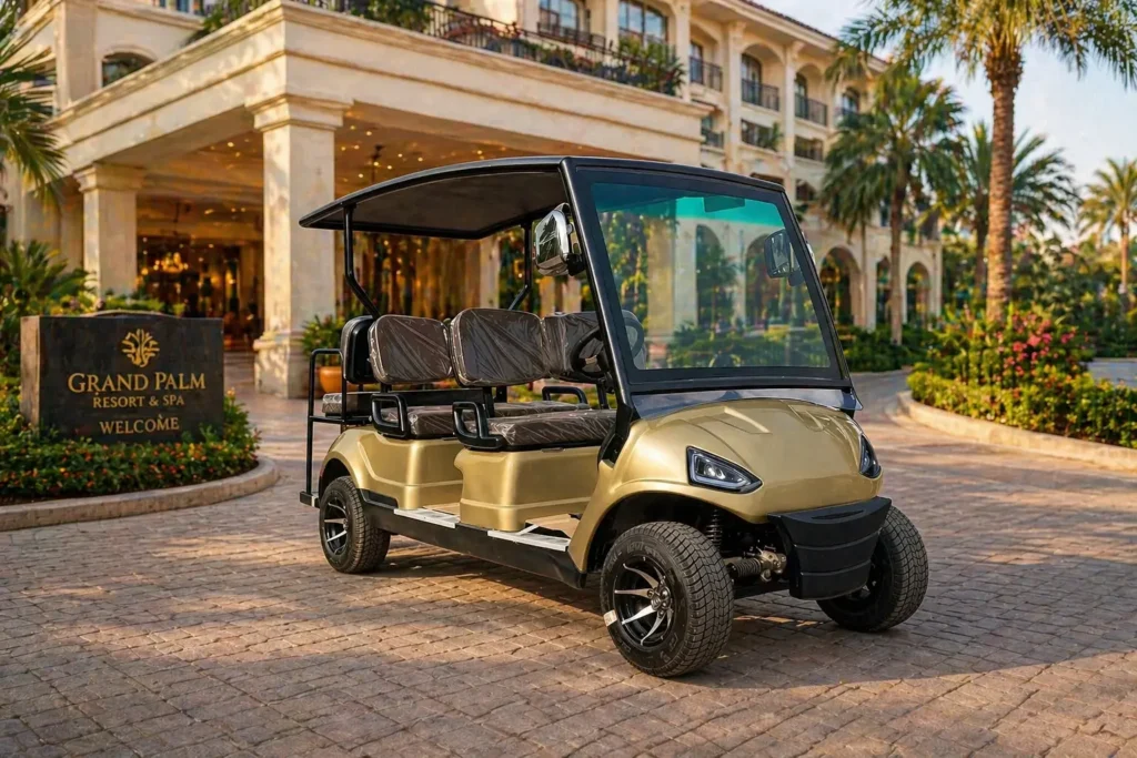 Elara 6 seater golf cart at hotel