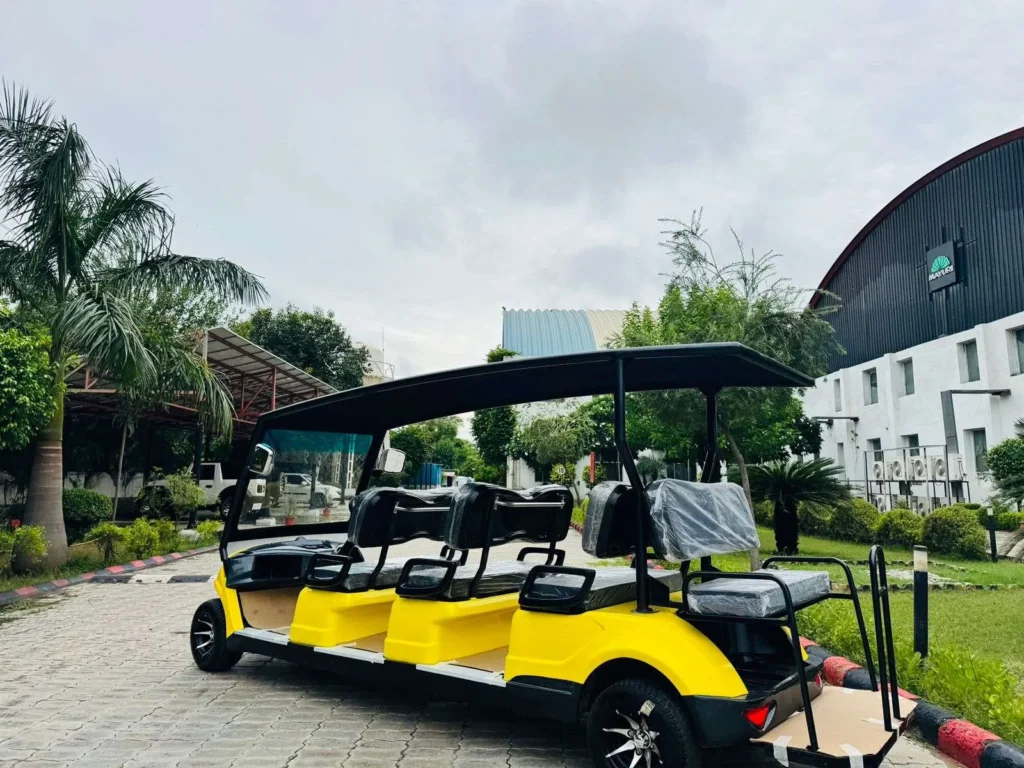 8 seater elara yellow golf cart