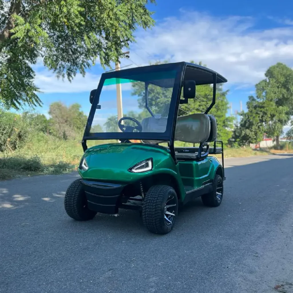 4 seater elara quad golf cart facing front