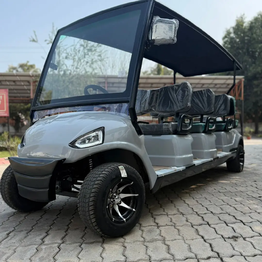 8 SEATER ELARA SILVER GOLF CART